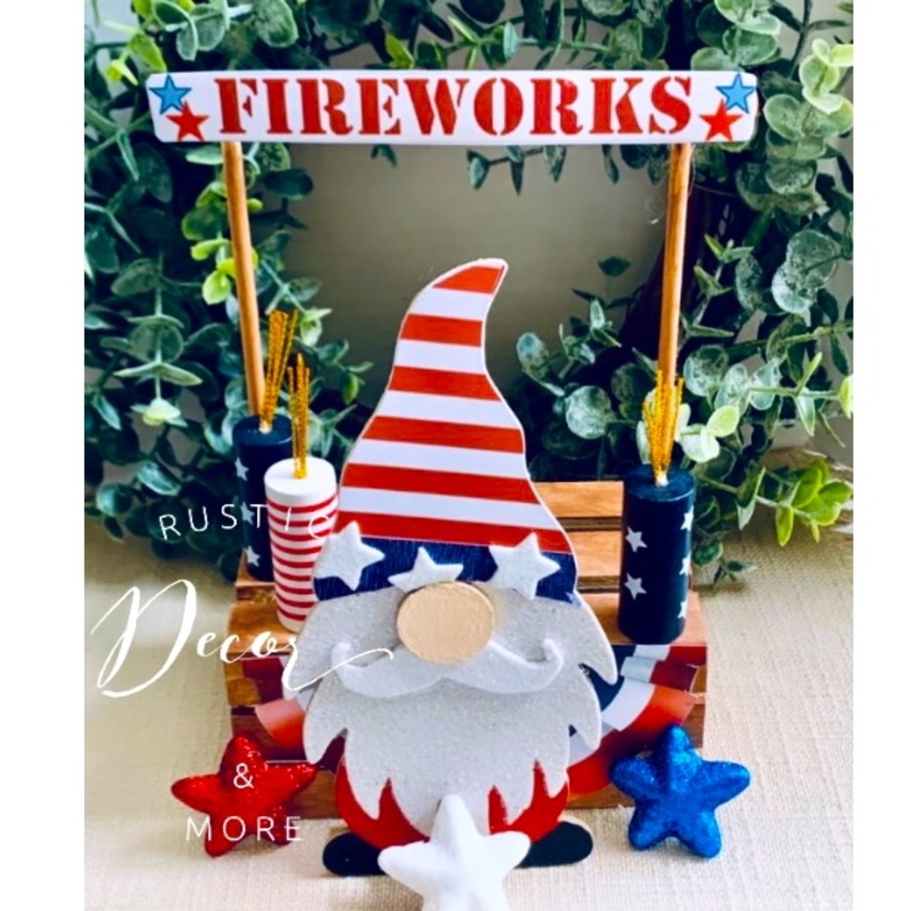 ❤️🤍💙 Fourth of July Theme Gnome